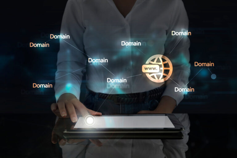 Person interacting with digital domain concepts